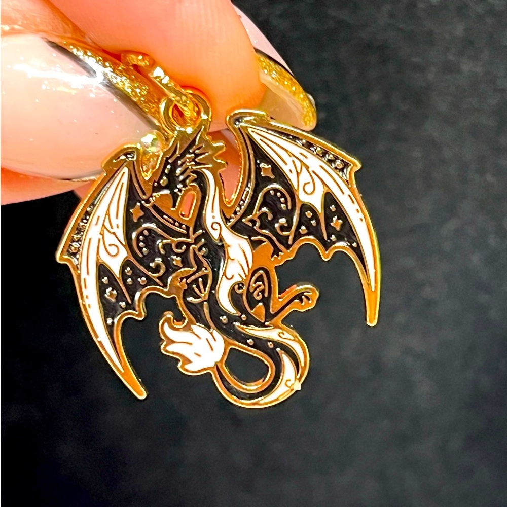 Stunning DRAGON  Enamel charm